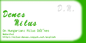 denes milus business card